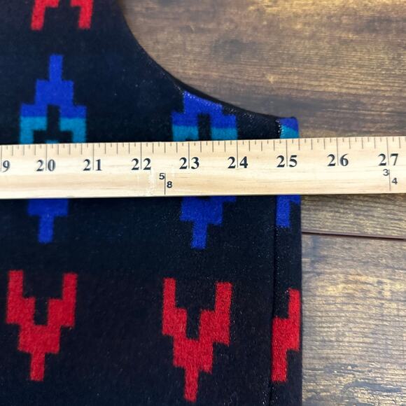 Pendleton southwest woolen mills vest men’s size XL/XXL black colorful  red blue - Picture 10 of 12